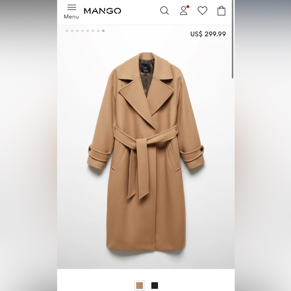 Mango wool blend coat.